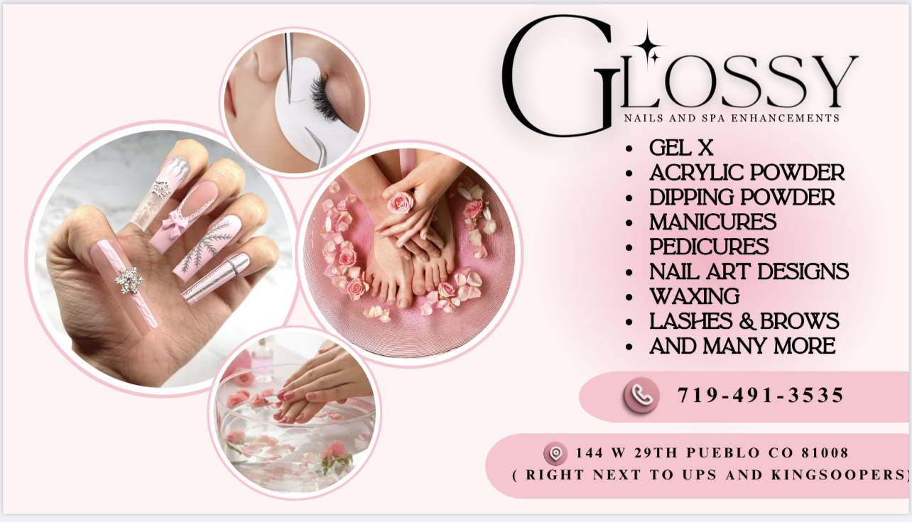 GLOSSY NAILS SPA PUEBLO logo